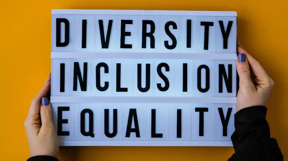 Scritta Diversity Equity e Inclusion