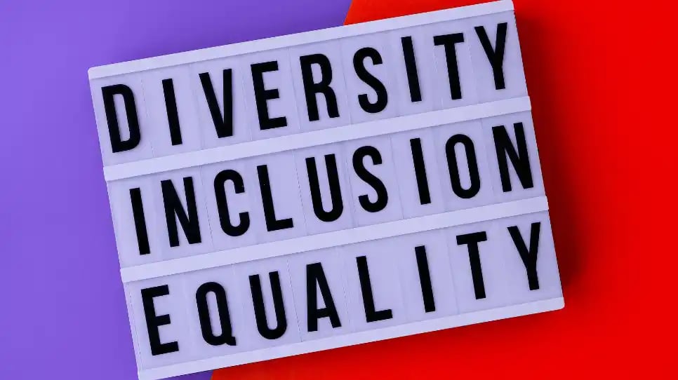 Scritta Diversity Inclusion e Equality